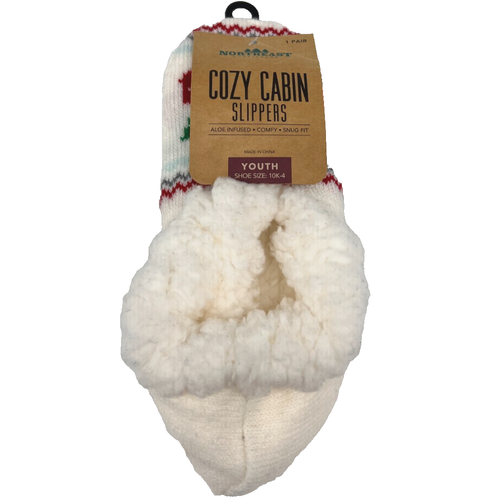 Northeast Outfitters Cozy Cabin Christmas Tree Slippers Youth Size 10K-4 - Picture 3 of 6