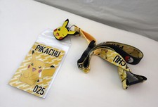 Pokemon 2024 Pikachu ID Badge Holder Rubber Charm 2-Sided Breakaway Lanyard