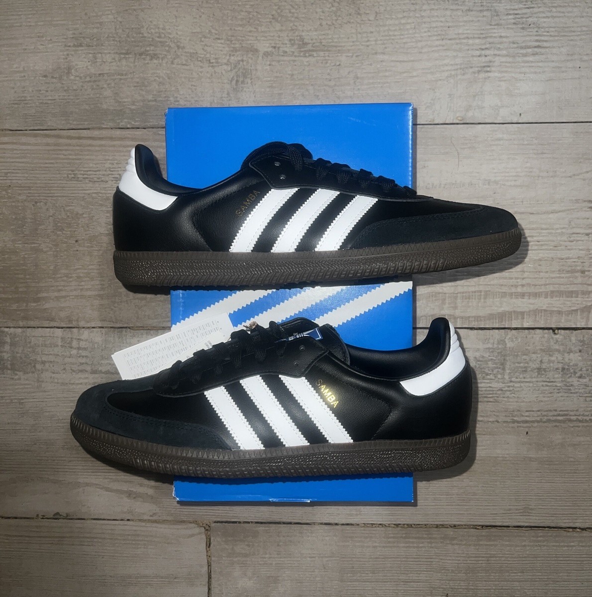 Size 11 Adidas Samba OG Black White Gum B75807 Mens New *SHIPS