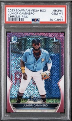 2023 Bowman - Chrome Prospects Junior Caminero #BCP-61 Pink Mojo Refractor /199