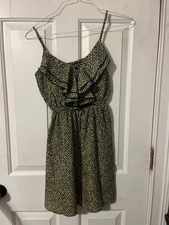 my michelle Green and navy sundress missing belt 