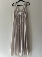H&M Maternity Dress Maxi Cream Large