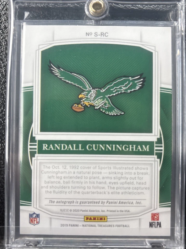 Panini National Treasures 2019 - Signatures #S-RC Randall Cunningham (AU) Eagles Foto 2 de 2