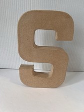 PAPER MACHE Letter S 8 X 5.5 Inches Crafting Decorations