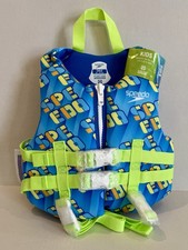 Speedo Kids Swimming Life Jacket Vest PFD USCG Approved 30-50 lbs Blue/Green