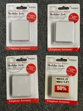 LOT OF 4 8 Pin Surface Mount Modular Jack (3 White-1 Ivory) *NEW