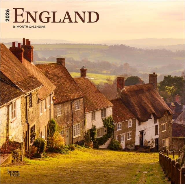 England 2026 12 X 24 Inch Hanging Monthly Square Wall Calendar  CALENDAR