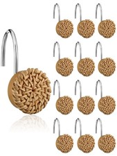 Colingmill 12 Pcs Boho Knots Shower Curtain Hooks Home Decorative Shower Ring...