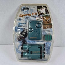 Sakar Sports Kit 48056 AMFM Radio and 4x28 sports binoculars new Sealed 
