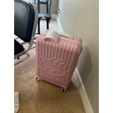 Sanrio Hello Kitty Pink Hardshell Spinner Suitcase Carry On Travel Luggage Bag