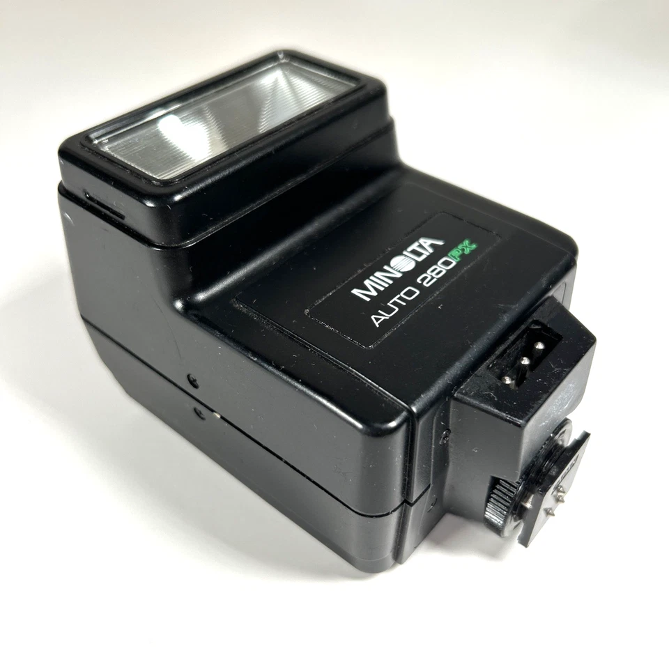 Flash de montaje en zapata Minolta Auto 280 PX para Minolta *Probado, Funciona* Foto 2 de 4