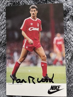 IAN RUSH seltene Autogrammkarte FC LIVERPOOL