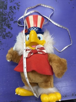 Vintage 1980 Olympics Sam The Eagle Mascot Plush Applause With Torch