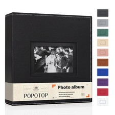 300 Pocket 4x6 Photo Album with Leather Cover - Ideal for Family Travel
