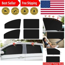 4 PCS Car Side Window Sun Shades - UV Protection & Privacy Curtains for Families