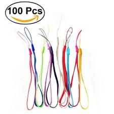 100pcs Colorful Hand Wrist Lanyard Strap String for USB Flash Drives Keys