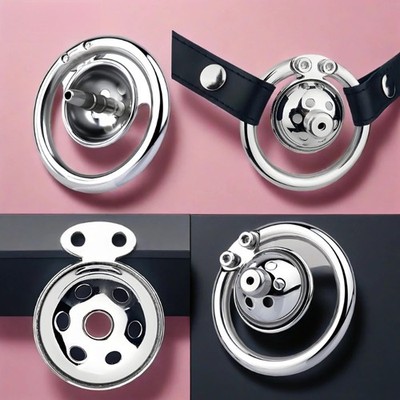 Small Screw Chastity Cage BDSM Belt Device Lock Ring Anti-off Men Sissy Femboys