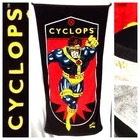 Vintage Marvel Comics X-MEN Mutant Gear Cyclops Graphic Beach Towel Black