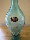 Vintage Blue Glass Genie Bottle by Rossini in Empoli, Italy,  15", No Stopper — photo 3