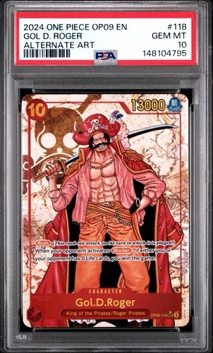 One Piece 2024 Emperors in the New World Gol.D.Roger Alt Art OP09-118 PSA 10