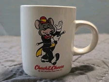 Chuck E. Cheese 1991 Show Biz Pizza Mini Coffee Cup Mug Retro Vintage See Pics 