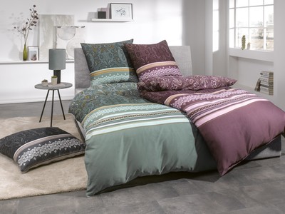 casa NOVA Bettwäsche KYLIE Satin BT 135x200 cm lila Bettbezug