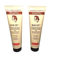 2x SoftSheen Carson Sta-Sof-Fro Rub On Hair Scalp Conditioner Extra Dry 5oz