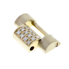 16MM MENS 18KY DAY-DATE LINK FOR ROLEX WITH 12 NATURAL DIAMONDS IN CENTER