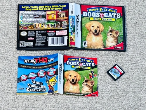 Paws & Claws Dogs & Cats Best Friends (Nintendo DS Game) Complete - CIB - Tested