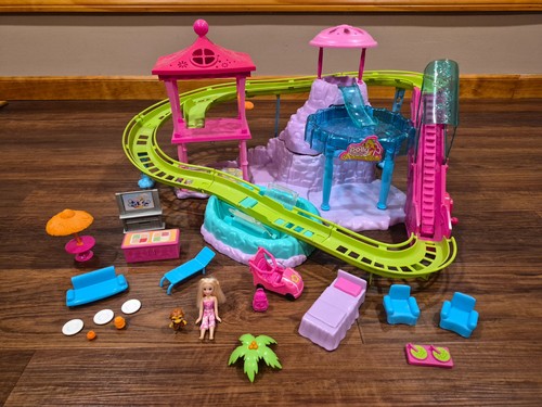 Mattel Polly Pocket Roller Coaster Resort Playset 2009 TESTED AND WORKING