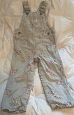 Vintage OshKosh B  gosh Vestbak Beige Floral Overalls 18M Floral 90s
