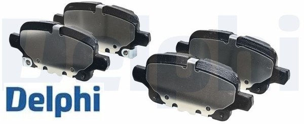 Delphi LP3372 Bremsbelagsatz FüR Scheibenbremse Bremsbelagsatz FüR Opel-image