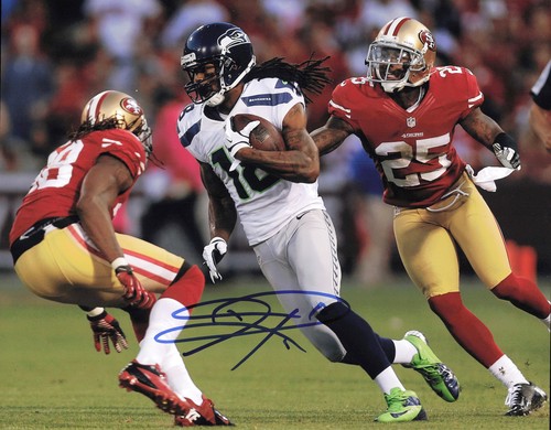 Sidney Rice Autographed Signed 11x14 Photo Seattle Seahawks SKU #243984 ...