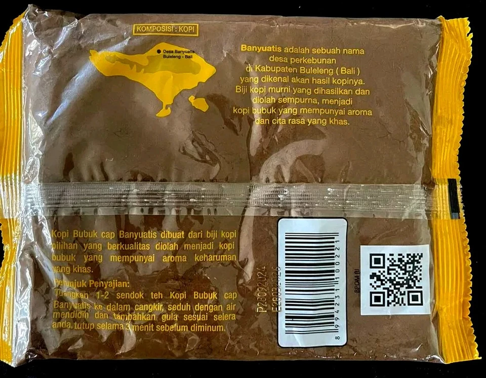 KOPI BUBUK KOPI BALI BANYUATIS CAFÉ NATURAL REAL 200g (SIN TRANSGÉNICOS) de BALI INDO Foto 2 de 2