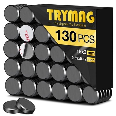 130Pcs Strong Magnets for Crafts with Adhesive Backing,Ceramic Magnet