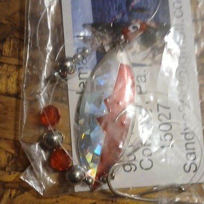 Spinner Fishing Lure Silver Red Metal Fish Shape for Freshwater Fishing