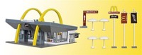 Mcdonalds Restaurant Mit ÜBerdachtem Fahrweg Oo/Ho Gauge Bausatz Vollmer 43634