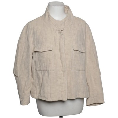 Zara Basic, Jacke, Damen, Größe: L, Beige, Baumwolle/Polyester, Einfarbig #fPS