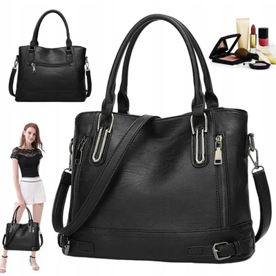 Handtasche Damen Weiches Leder Groß Shopper Tasche Umhängetasche Schultertasche - Bild 1 von 4