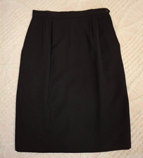 Vintage Austin Reed Skirt Sz 14 Black Pencil Skirt 100 Wool Fully Lined Pockets