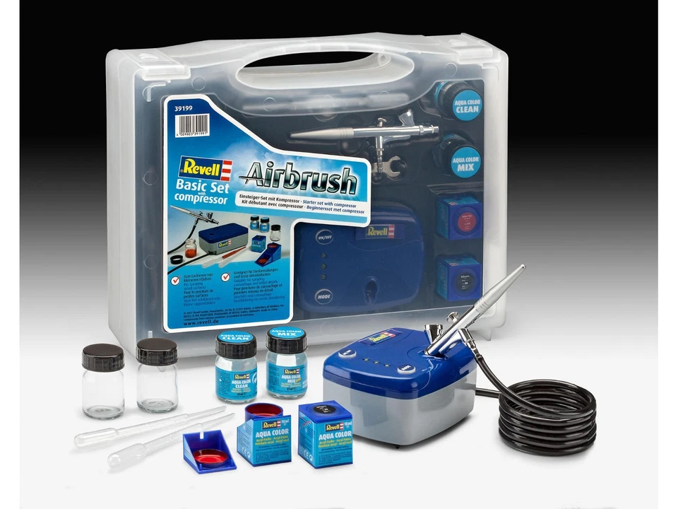 Revell 39199 - Airbrush Basic Set mit Kompressor