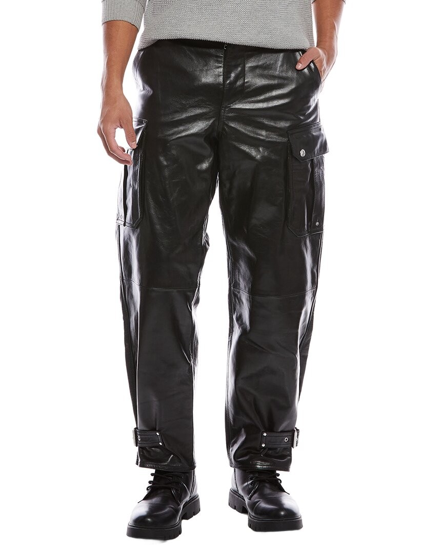 Alexander Mcqueen Leather Cargo Pant Mens Black 46 154790₽