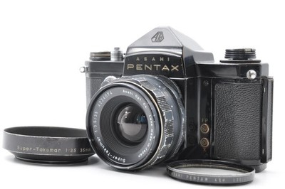 Rare Asahi Pentax K 35mm SLR Film Camera w/ Super-Takumar 35mm f/3.5 From Japan