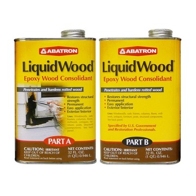 LiquidWood Kit - 2 Quarts - 2-Part Structural Wood Epoxy Resin - Wood Hardene...