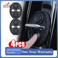 4pcs Silicone Car Auto Door Lock Cover Door Latch Protection Black