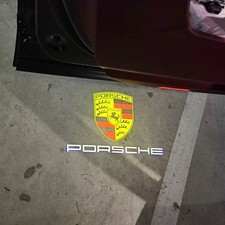 NEW Genuine PORSCHE Macan &Cayenne 2011-17 Door Welcome Projector Lights Logo OE