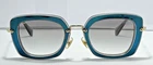 MIU MIU SMU07O BLUE AND GOLD SQUARE FRAME SUNGLASSES