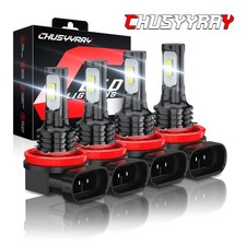 For 2016 2017 2018 Nissan Maxima LED Headlight Hi/Lo+Fog light Combo 6000K Bulbs