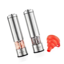 Electric Salt and Pepper Mill Grinder Set (Do Not Use Rechargeable Batteries)...