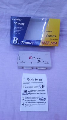 Bi-Tronics UNI-41p IEEE1284 Auto Switch (4:1) Drucker Umschalter